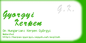 gyorgyi kerpen business card